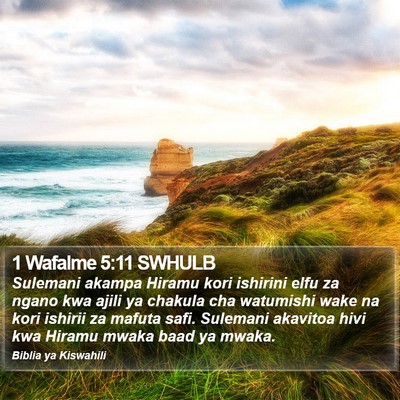 1 Wafalme 5:11 SWHULB Bible Verse Image