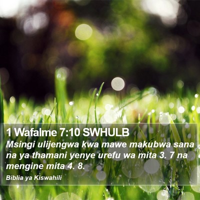 1 Wafalme 7:10 SWHULB Bible Verse Image