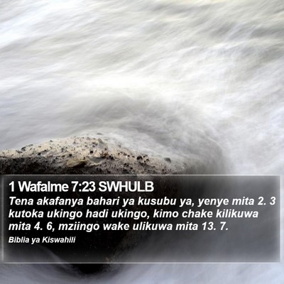 1 Wafalme 7:23 SWHULB Bible Verse Image