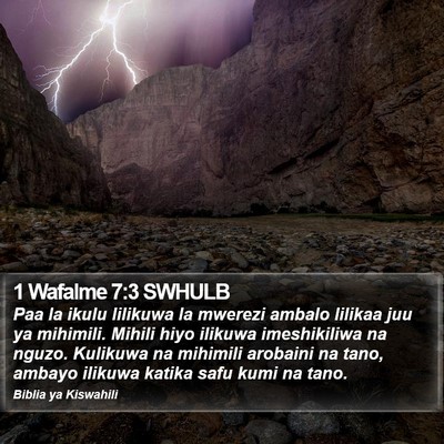 1 Wafalme 7:3 SWHULB Bible Verse Image