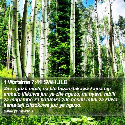 1 Wafalme 7:41 SWHULB Bible Verse Image