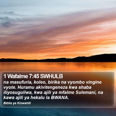 1 Wafalme 7:45 SWHULB Bible Verse Image
