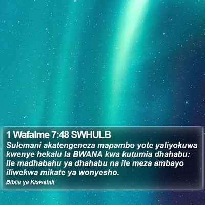 1 Wafalme 7:48 SWHULB Bible Verse Image
