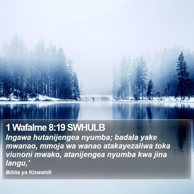 1 Wafalme 8:19 SWHULB Bible Verse Image