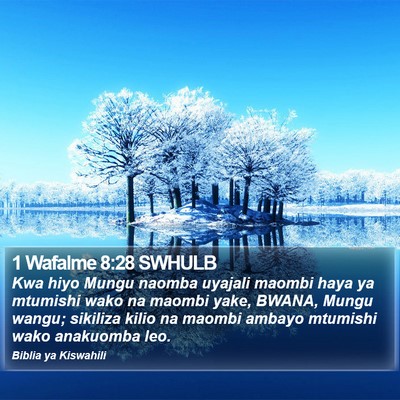 1 Wafalme 8:28 SWHULB Bible Verse Image