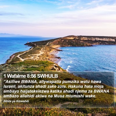 1 Wafalme 8:56 SWHULB Bible Verse Image