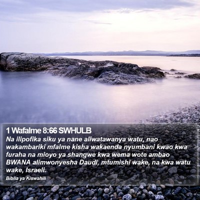 1 Wafalme 8:66 SWHULB Bible Verse Image