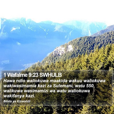 1 Wafalme 9:23 SWHULB Bible Verse Image
