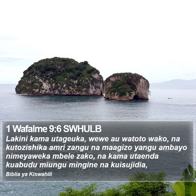 1 Wafalme 9:6 SWHULB Bible Verse Image