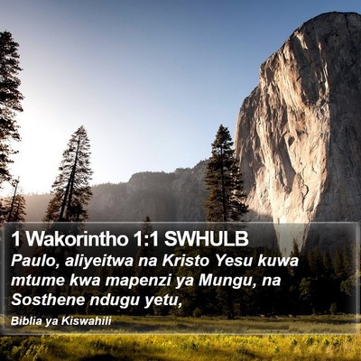 1 Wakorintho 1:1 SWHULB Bible Verse Image