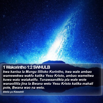 1 Wakorintho 1:2 SWHULB Bible Verse Image