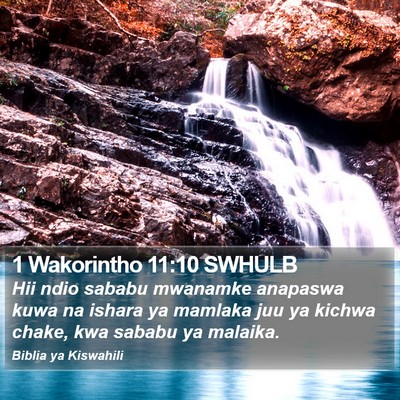 1 Wakorintho 11:10 SWHULB Bible Verse Image