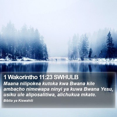 1 Wakorintho 11:23 SWHULB Bible Verse Image