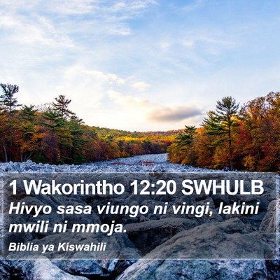 1 Wakorintho 12:20 SWHULB Bible Verse Image