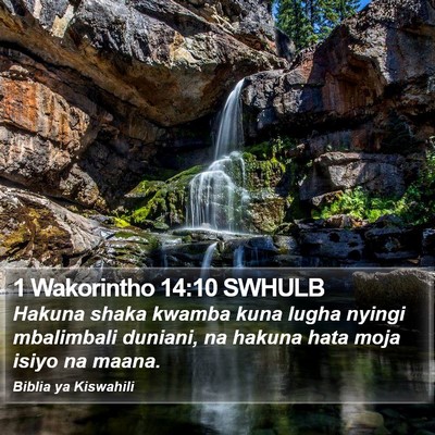 1 Wakorintho 14:10 SWHULB Bible Verse Image