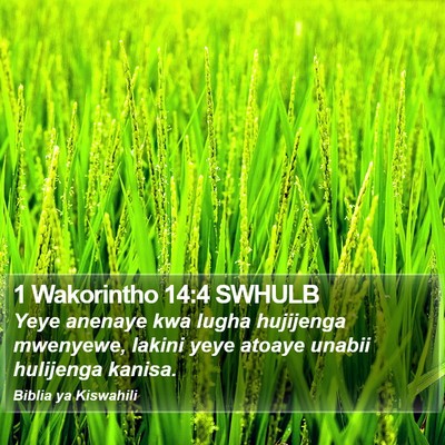 1 Wakorintho 14:4 SWHULB Bible Verse Image