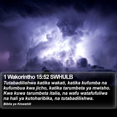 1 Wakorintho 15:52 SWHULB Bible Verse Image