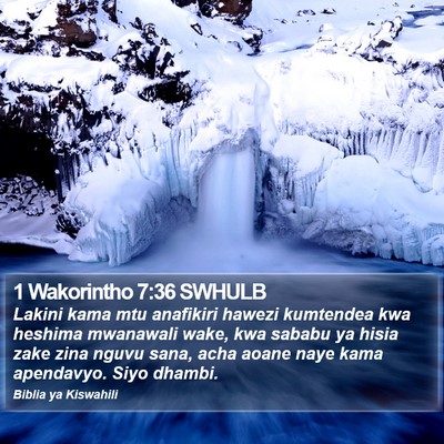 1 Wakorintho 7:36 SWHULB Bible Verse Image