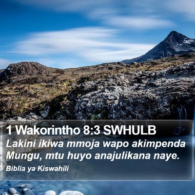 1 Wakorintho 8:3 SWHULB Bible Verse Image