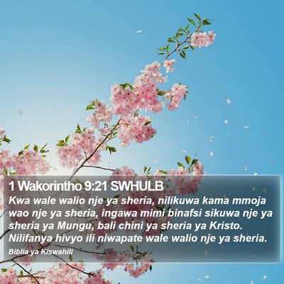 1 Wakorintho 9:21 SWHULB Bible Verse Image
