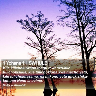 1 Yohana 1:1 SWHULB Bible Verse Image
