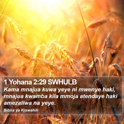 1 Yohana 2:29 SWHULB Bible Verse Image