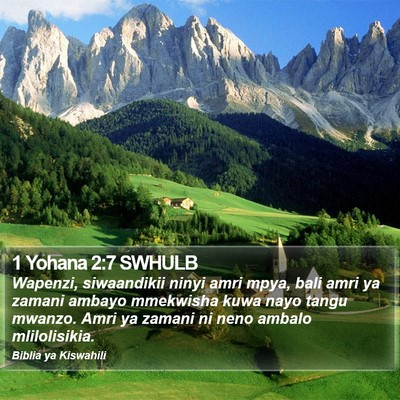 1 Yohana 2:7 SWHULB Bible Verse Image
