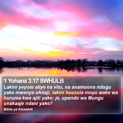 1 Yohana 3:17 SWHULB Bible Verse Image