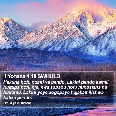 1 Yohana 4:18 SWHULB Bible Verse Image