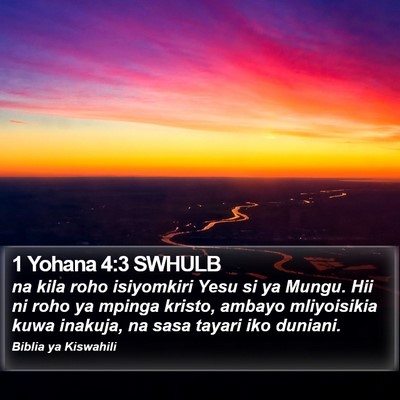 1 Yohana 4:3 SWHULB Bible Verse Image