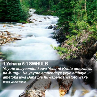 1 Yohana 5:1 SWHULB Bible Verse Image