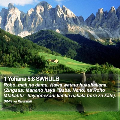 1 Yohana 5:8 SWHULB Bible Verse Image