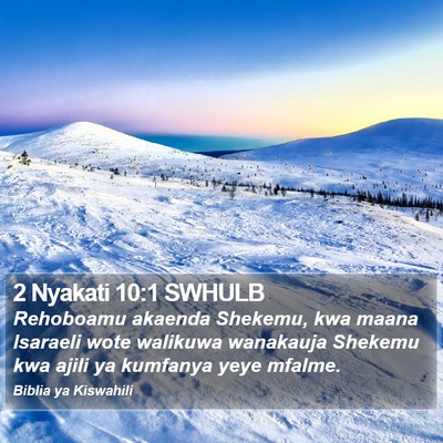 2 Nyakati 10:1 SWHULB Bible Verse Image