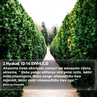 2 Nyakati 10:14 SWHULB Bible Verse Image