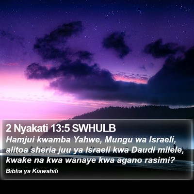 2 Nyakati 13:5 SWHULB Bible Verse Image
