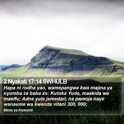 2 Nyakati 17:14 SWHULB Bible Verse Image