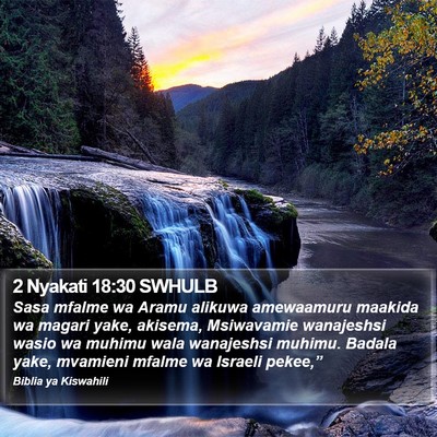 2 Nyakati 18:30 SWHULB Bible Verse Image