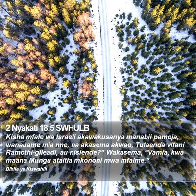 2 Nyakati 18:5 SWHULB Bible Verse Image
