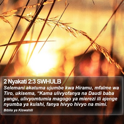 2 Nyakati 2:3 SWHULB Bible Verse Image