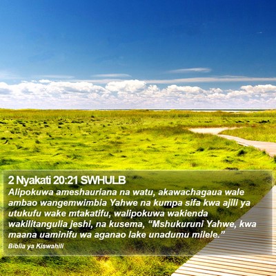 2 Nyakati 20:21 SWHULB Bible Verse Image
