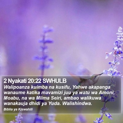 2 Nyakati 20:22 SWHULB Bible Verse Image