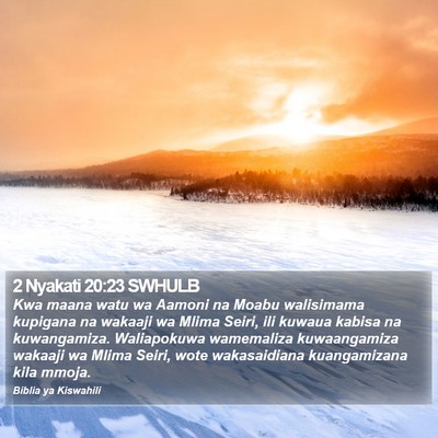 2 Nyakati 20:23 SWHULB Bible Verse Image