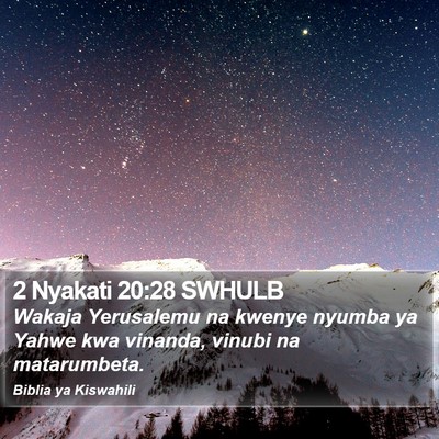 2 Nyakati 20:28 SWHULB Bible Verse Image