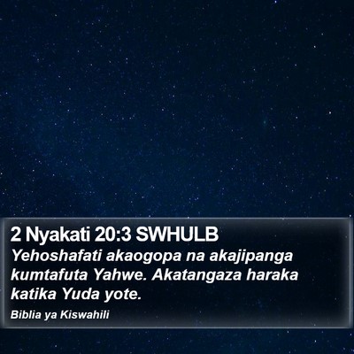 2 Nyakati 20:3 SWHULB Bible Verse Image