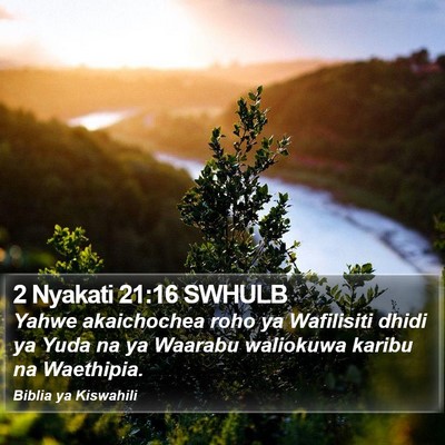 2 Nyakati 21:16 SWHULB Bible Verse Image