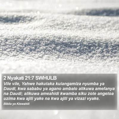 2 Nyakati 21:7 SWHULB Bible Verse Image
