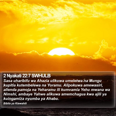 2 Nyakati 22:7 SWHULB Bible Verse Image