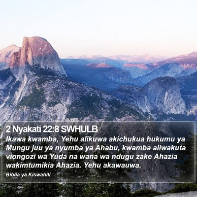 2 Nyakati 22:8 SWHULB Bible Verse Image