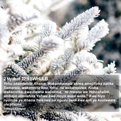 2 Nyakati 22:9 SWHULB Bible Verse Image