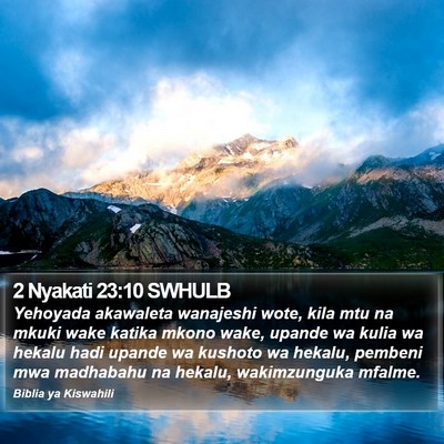 2 Nyakati 23:10 SWHULB Bible Verse Image